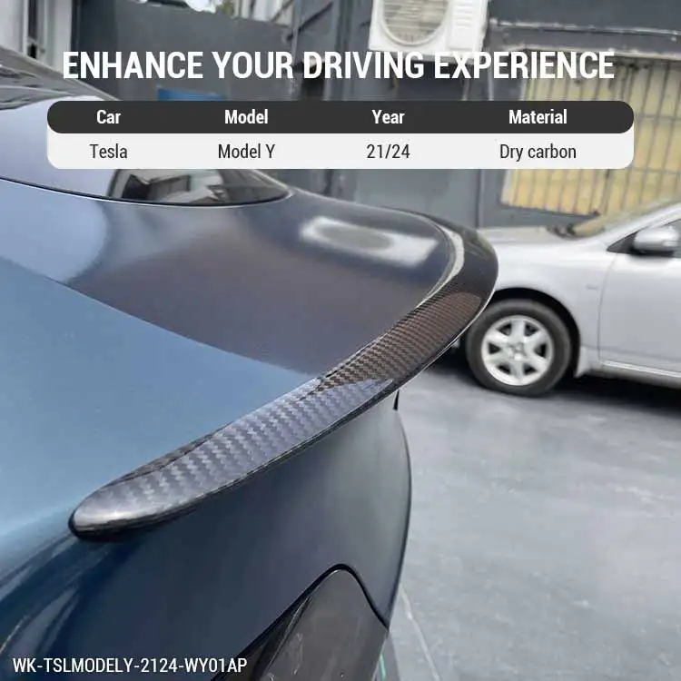 2021 - 2024 Prepreg Carbon Fiber Model Y Spoiler (2)