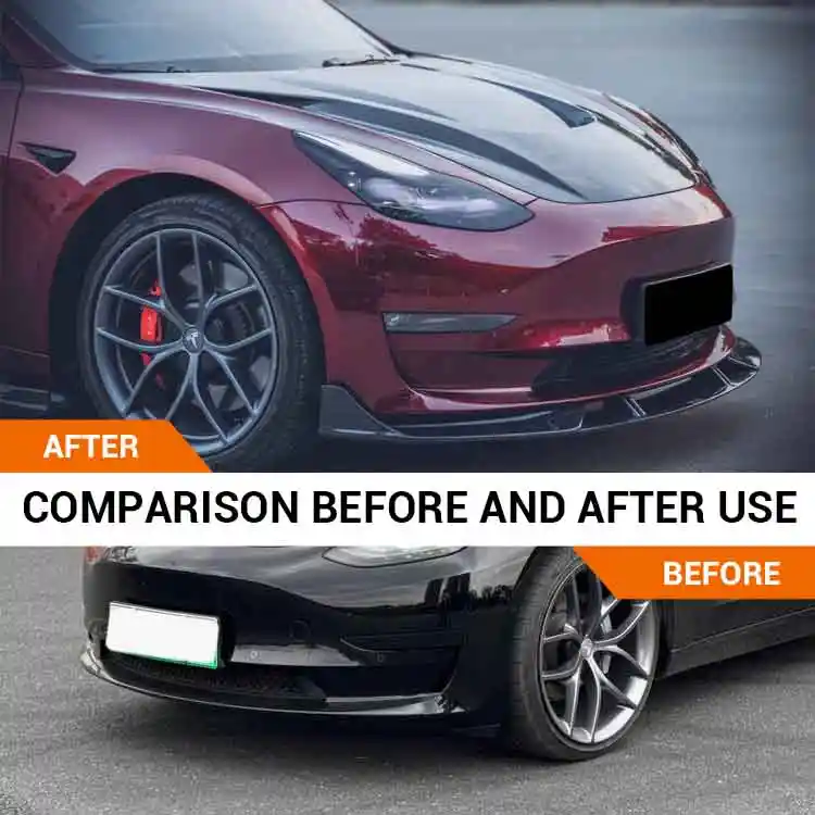 Model 3 Front Lip Carbon Fiber Wholesale For Tesla 2021-2023 (3)