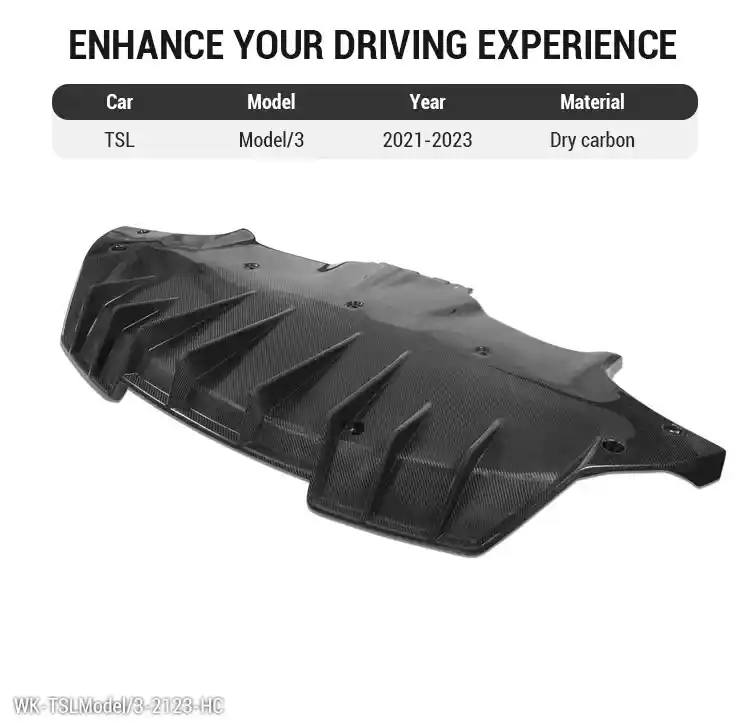 Model 3 Rear Diffuser Prepreg Carbon Fiber Strong & Light (3)
