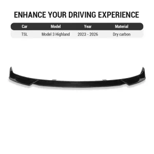 Prepreg Model 3 Highland Front Lip 2023-2026 (4)