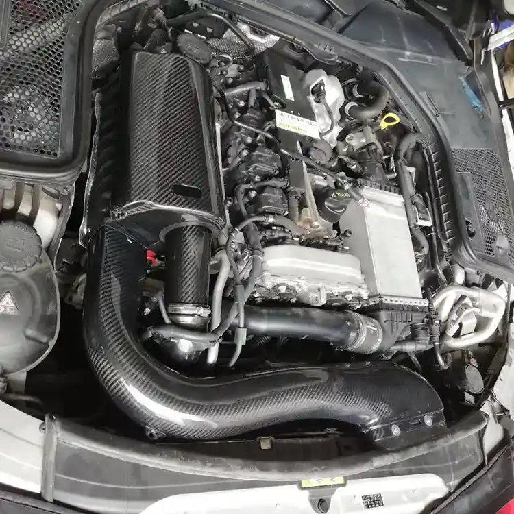 Carbon Fiber C180 C200 C260 C300 Cold Air Intake M274 2.0T For Mercedes Benz 2015-2023 (4)