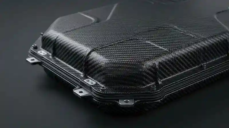 Lightweight carbon fiber battery pack enclosure for EV range extension and protection